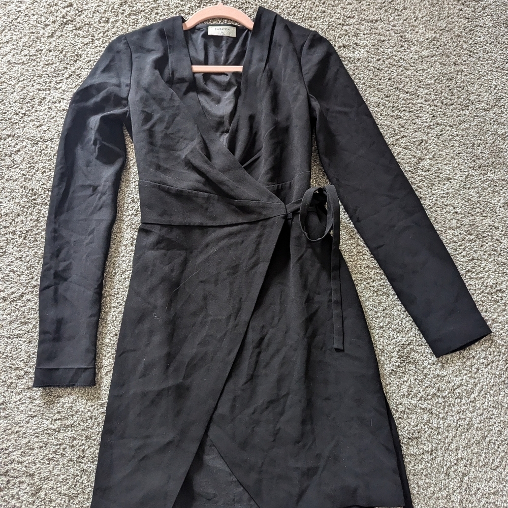 Babaton Black Wrap Dress